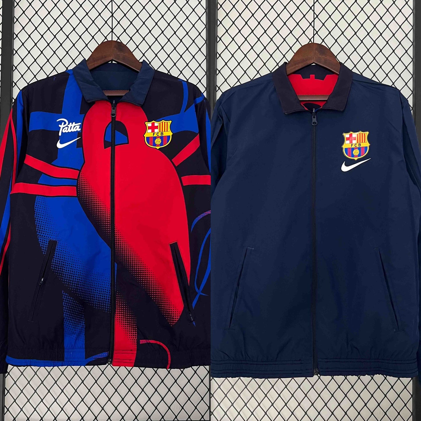 Giacca a vento reversibile FC Barcelona