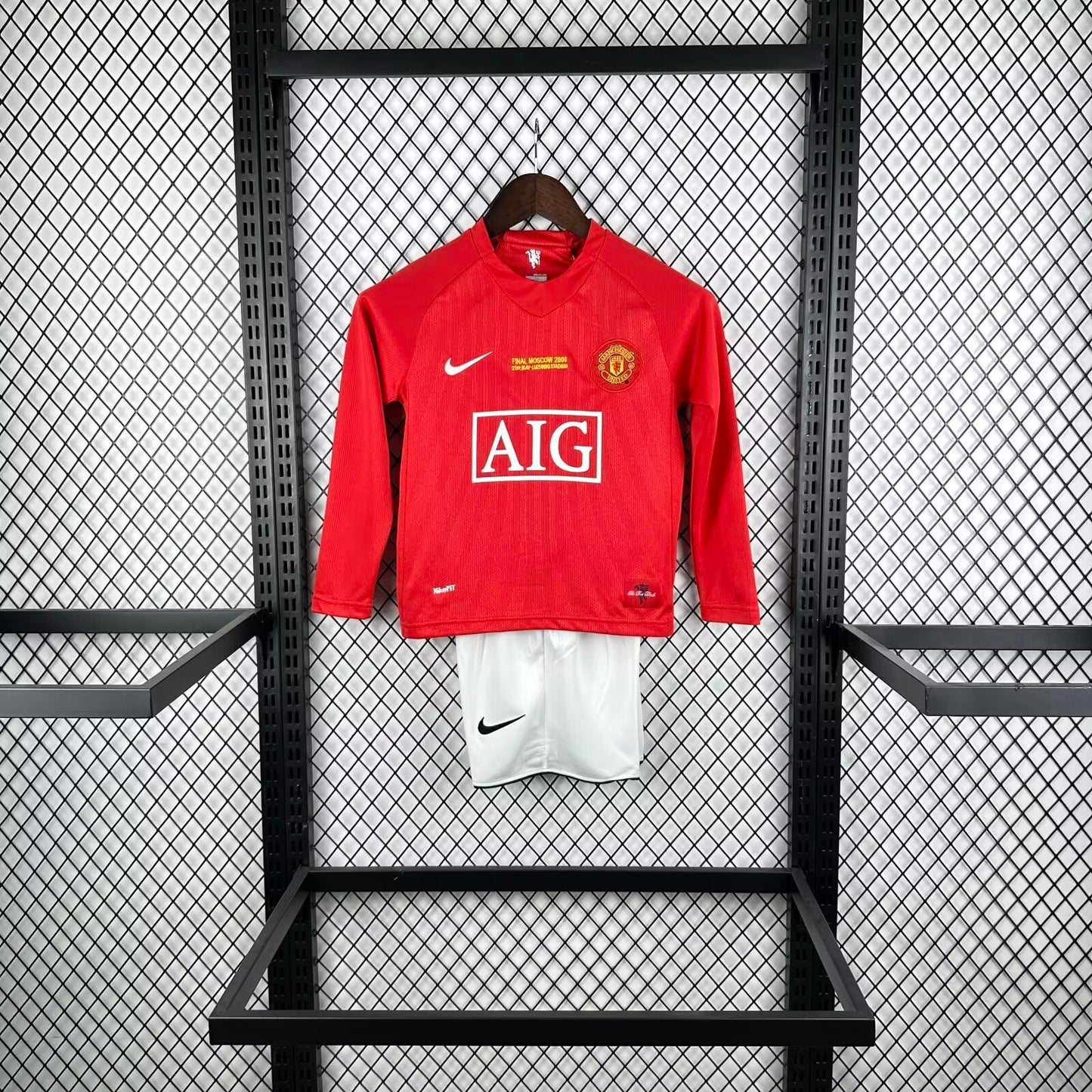 Equipación Manchester United 2008 Talla Niño Manga Larga