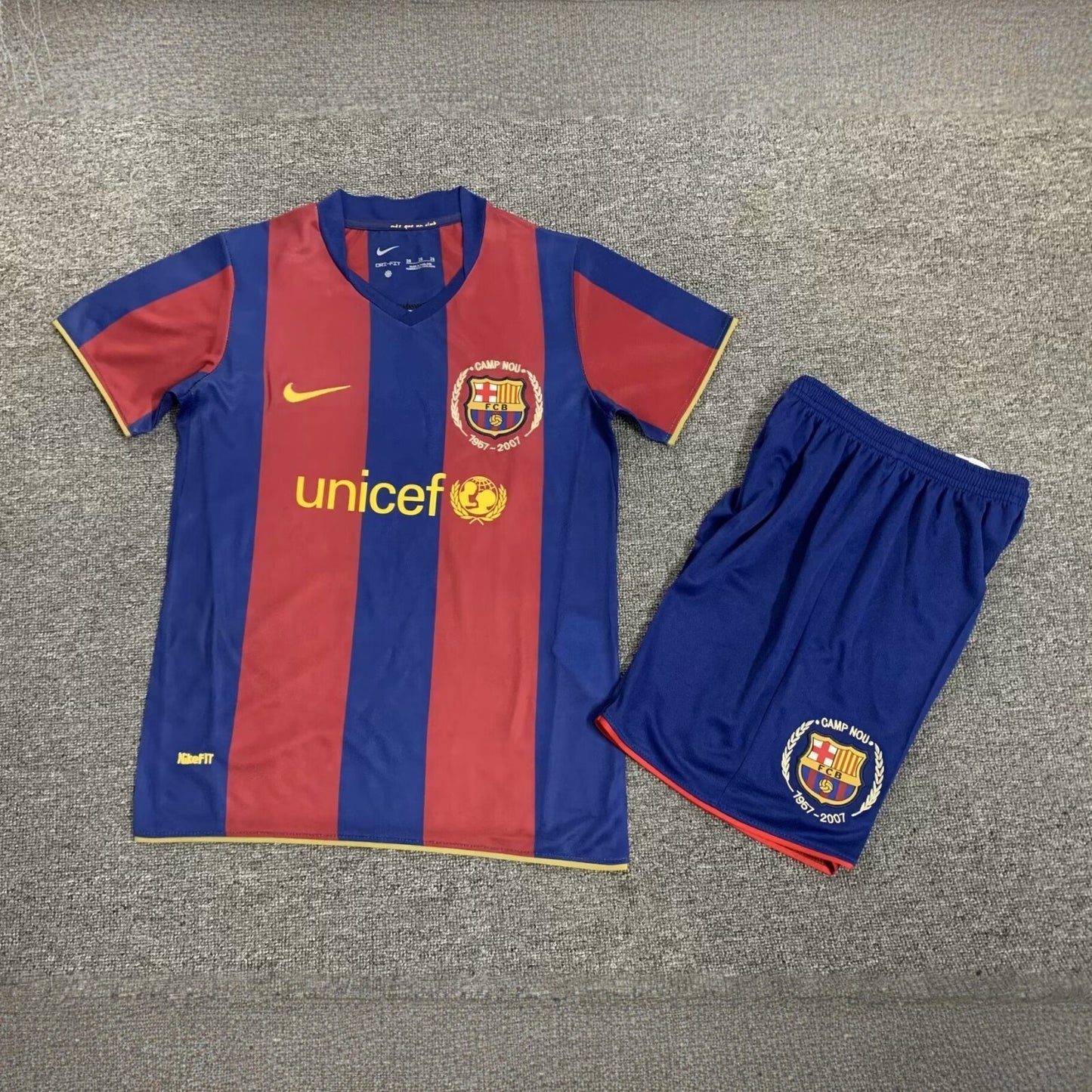 Equipación Fc Barcelona 07/08 Talla Niño