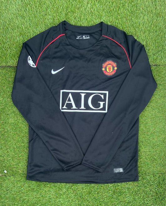 Camiseta Manchester United 07/08 Visitante Manga Larga