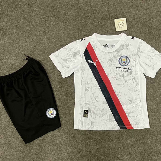 Equipación Manchester City 25/26 Talla Niño Visitante