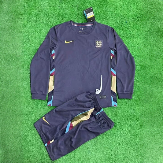 Equipación Inglaterra 2024 Talla Niño Visitante Manga Larga