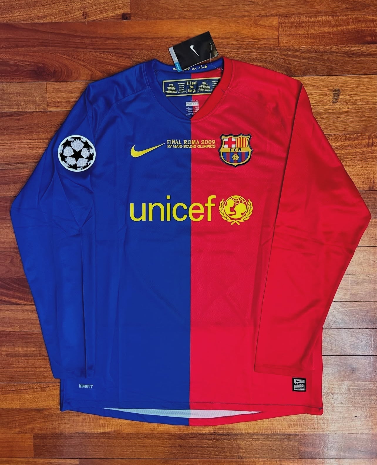 Maglia a maniche lunghe finale FC Barcellona Roma 2009