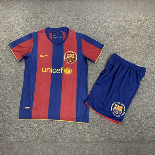 Equipación Fc Barcelona 07/08 Talla Niño