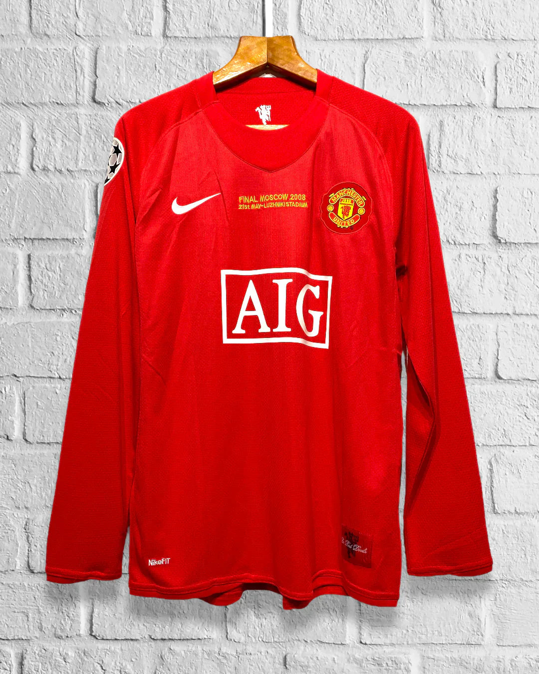 Camiseta Manchester United Final 2008 Moscú Manga Larga