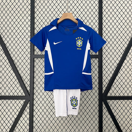 Equipación Brasil 2002 Talla Niño Visitante