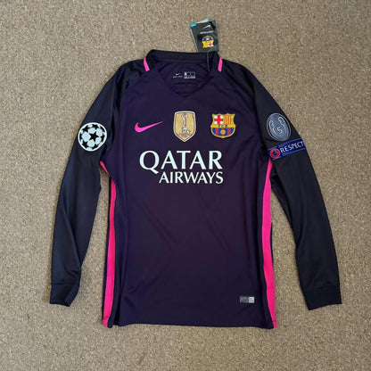 Camiseta Fc Barcelona 16/17 Visitante Manga Larga